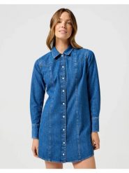 WRANGLER DAMSKA SUKIENKA JENSOWA REG DENIM DRESS 112356498 W9M7018373. Sukienki Wrangler, m, bez wzorów, z denimu, bez kołnierzyka, bez ramiączek. Za 199.99 zł.