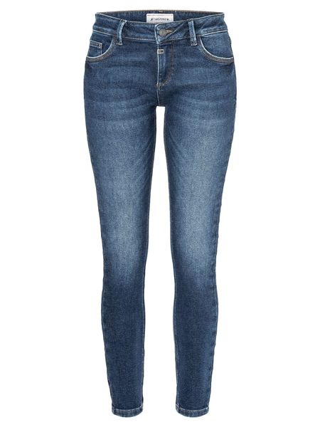 Timezone Dżinsy "Aleena" - Skinny fit - w kolorze granatowym rozmiar: W25/L30. Niebieskie jeansy Timezone, l, z aplikacjami, klasyczne. Za 83.03 zł.