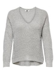JDY Sweter "New" w kolorze jasnoszarym rozmiar: XL. Szare swetry JDY, xl, bez wzorów, ze splotem, bez ramiączek. Za 69.91 zł.