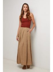 Lin Passion Lniana spódnica w kolorze karmelowym rozmiar: 36/38. Brązowe spódnice Lin Passion, bez wzorów, ze lnu, klasyczne, maxi. Za 165.99 zł.