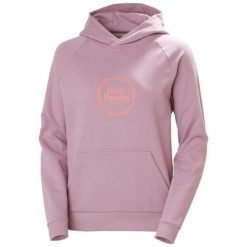 Bluza damska Helly Hansen Core Graphic. Fioletowe bluzy Helly Hansen, bez wzorów, bez ramiączek, bez kaptura. Za 342.50 zł.