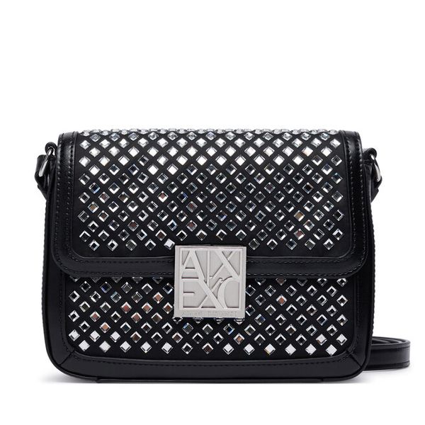 Torebka Armani Exchange. Czarne listonoszki Armani Exchange, bez wzorów, bez dodatków. Za 614.99 zł.