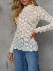 Milan Kiss Bluzka w kolorze kremowym rozmiar: L. Brązowe bluzki Milan Kiss, l, bez wzorów, z koronki, bez kołnierzyka, bez ramiączek. Za 104.99 zł.