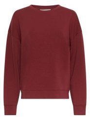 MOSS COPENHAGEN Bluza "Ima Q" w kolorze bordowym rozmiar: M/L. Czerwone bluzy Moss Copenhagen, l, bez wzorów, z wiskozy, bez kaptura. Za 179.22 zł.