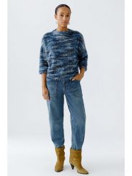 Oui Sweter w kolorze niebiesko-czarnym rozmiar: 38. Czarne swetry Oui, bez wzorów, bez ramiączek. Za 126.45 zł.