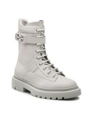 Bally Trapery Gioele Flat 6301558 Biały. Białe traperki Bally, bez wzorów, ze skóry, bez obcasa, bez zapięcia. Za 4,089.00 zł.