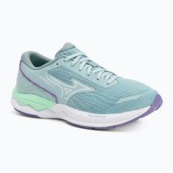 Buty do biegania damskie Mizuno Wave Revolt 3. Białe buty do biegania Mizuno, bez wzorów, bez zapięcia, do biegania, mizuno wave. Za 229.99 zł.