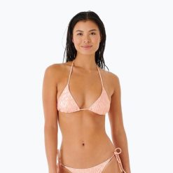 Góra od stroju kąpielowego Rip Curl Classic Surf Sliding Tri 281. Czerwone bikini Rip Curl, bez wzorów, sportowe. Za 56.99 zł.