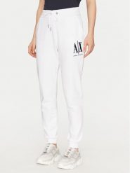 Armani Exchange Spodnie dresowe 8NYPCX YJ68Z 1000 Biały Regular Fit. Białe spodnie dresowe Armani Exchange, bez wzorów, z bawełny. Za 259.99 zł.