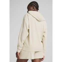 Damska wygodna prążkowana bluza z kapturem ESS ELEVATED PUMA Alpine Snow White. Białe bluzy Puma, xs, bez wzorów, prążkowane, sportowe, bez ramiączek, z kapturem. W wyprzedaży za 174.00 zł.
