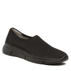 Półbuty Go Soft. Czarne półbuty wsuwane GO SOFT, bez wzorów, bez obcasa, na płaskiej podeszwie. Za 129.99 zł.
