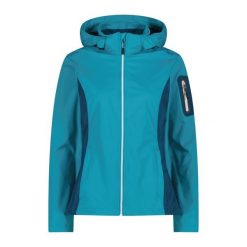 Damska kurtka turystyczna z kapturem CMP. Niebieskie kurtki przejściowe sportowe CMP, s, bez wzorów, z softshellu, z kapturem, trekkingowe. W wyprzedaży za 319.00 zł.