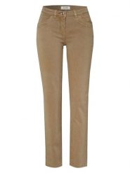 Toni Dżinsy - Regular fit - w kolorze beżowym rozmiar: 44K. Brązowe jeansy Toni, z aplikacjami, ze skóry, z podwyższonym stanem. Za 173.99 zł.