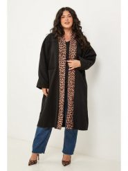 Curvy Lady Płaszcz przejściowy w kolorze czarnym rozmiar: 44/46. Czarne płaszcze Curvy Lady, z aplikacjami, klasyczne, bez kaptura. Za 135.49 zł.