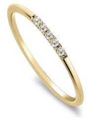 DIA DIAMONDS Pozłacany pierścionek z diamentami rozmiar: 54. Żółte pierścionki DIA DIAMONDS, z diamentem, pozłacane. Za 329.42 zł.