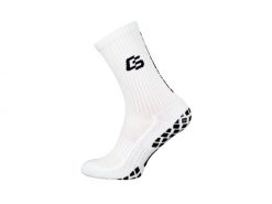 Skarpety antypoślizgowe Control Socks. Białe skarpetki FOOTBALL MASTERS, bez wzorów, z materiału. Za 39.00 zł.