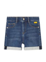 Steiff Szorty dżinsowe w kolorze granatowym rozmiar: 128. Niebieskie szorty Steiff, bez wzorów, klasyczne. Za 118.56 zł.