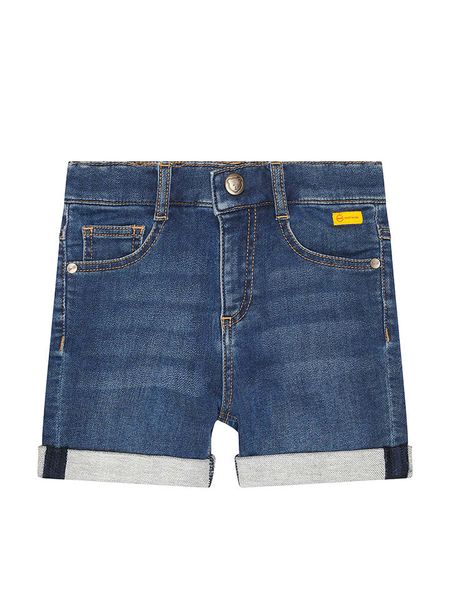 Steiff Szorty dżinsowe w kolorze granatowym rozmiar: 128. Niebieskie szorty Steiff, bez wzorów, klasyczne. Za 118.56 zł.