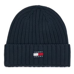 Czapka Tommy Hilfiger. Niebieskie czapki zimowe Tommy Hilfiger, bez wzorów. Za 149.99 zł.