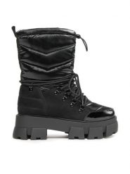 Aldo Botki Nordica 13672375 Czarny. Czarne botki Aldo, bez wzorów, z materiału, bez obcasa, na płaskiej podeszwie, bez zapięcia. Za 419.99 zł.