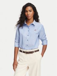 Beverly Hills Polo Club Koszula P-SS26W-SH6600 Niebieski Regular Fit. Niebieskie koszule Beverly Hills Polo Club, m, bez wzorów, z bawełny, bez kołnierzyka, bez ramiączek. Za 239.99 zł.