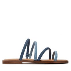 Klapki Aldo. Niebieskie klapki Aldo, bez wzorów, bez obcasa, bez zapięcia. Za 169.99 zł.