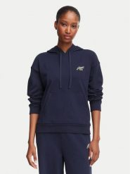 Lacoste Bluza SF8342 Granatowy Relaxed Fit. Niebieskie bluzy Lacoste, bez wzorów, z bawełny, bez ramiączek, bez kaptura. Za 624.99 zł.