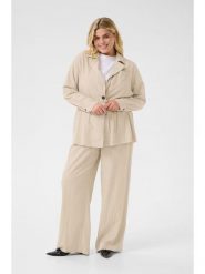 KAFFE curve Bluzka "Trina" w kolorze beżowym rozmiar: 46. Brązowe bluzki KAFFE curve, bez wzorów, bez kołnierzyka, bez ramiączek. Za 173.99 zł.