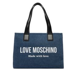 Torebka LOVE MOSCHINO. Niebieskie torebki klasyczne Love Moschino, bez wzorów, klasyczne, bez dodatków. Za 879.99 zł.