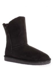 ISLAND BOOT Botki zimowe "Adeline" w kolorze czarnym rozmiar: 40. Czarne botki Island Boot, bez wzorów, z materiału, bez obcasa, bez zapięcia. Za 181.42 zł.