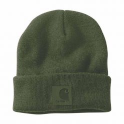 Czapka zimowa Carhartt Black Label Watch Hat. Zielone czapki zimowe Carhartt, bez wzorów, sportowe. Za 83.99 zł.