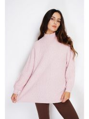 C& Jo Sweter w kolorze jasnoróżowym rozmiar: 38. Różowe swetry C& Jo, bez wzorów, z kaszmiru, klasyczne, bez ramiączek. Za 152.99 zł.