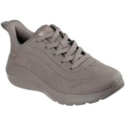 Buty sportowe damskie Skechers Bobs Squad Waves-jus. Brązowe buty treningowe Skechers, bez wzorów, z materiału, bez zapięcia, na fitness i siłownię. Za 390.00 zł.
