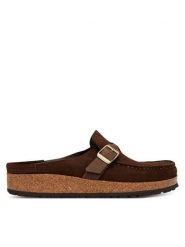 Birkenstock Klapki Buckley Braided 1031435 Brązowy. Brązowe klapki Birkenstock, bez wzorów, ze skóry, bez obcasa, bez zapięcia. Za 719.99 zł.