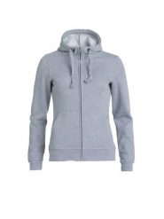 Clique Basic Hoody Full Zip Women – damska bluza z kapturem szary melanż – grey. Szare bluzy CLIQUE, xl, bez wzorów, z bawełny, bez ramiączek, z kapturem. Za 187.61 zł.