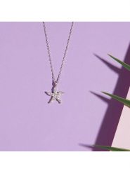 Heliophilia Srebrny naszyjnik z zawieszką - dł. 43 cm rozmiar: onesize. Szare naszyjniki Heliophilia, z materiału, z cyrkonią, srebrne. Za 50.45 zł.