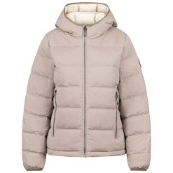 Trespass Rollins - Damska kurtka casual Sand. Brązowe kurtki Trespass, xl, z aplikacjami, z materiału, casualowe, z kapturem. Za 381.38 zł.