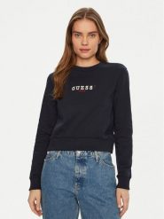 Guess Jeans Bluza W5RQ28 K68I4 Granatowy Regular Fit. Niebieskie bluzy Guess Jeans, m, z aplikacjami, z bawełny, bez kaptura. Za 229.99 zł.