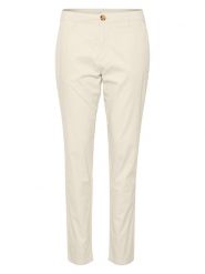 SAINT TROPEZ Spodnie chino "Phila" w kolorze kremowym rozmiar: S. Brązowe chinosy Saint Tropez, bez wzorów, z bawełny. Za 118.56 zł.
