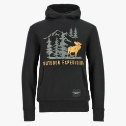 Bluza z kapturem Junior Swedemount Forest Hood Junior. Czarne bluzy SWEDEMOUNT, bez wzorów, z bawełny, z kapturem. Za 152.99 zł.