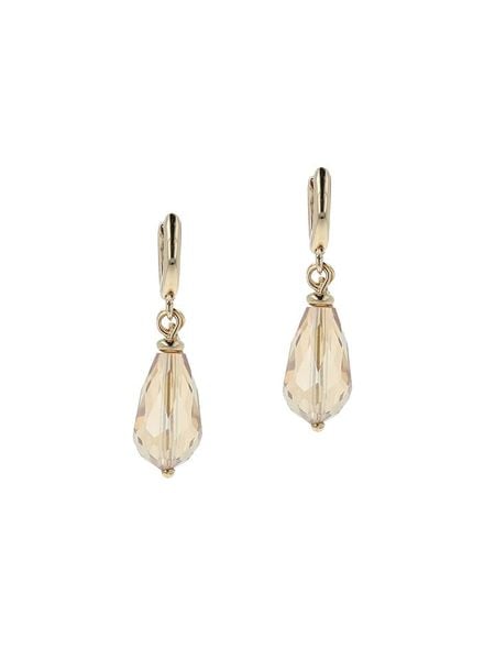 Otazu Pozłacane kolczyki-kreole z kryształami rozmiar: onesize. Żółte kolczyki Otazu, z kryształem, pozłacane. Za 86.99 zł.