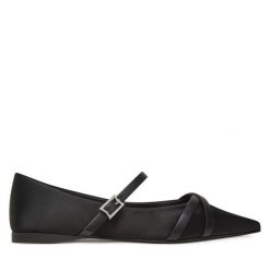 Półbuty Max Mara. Czarne półbuty wsuwane Max Mara, bez wzorów, bez obcasa, na płaskiej podeszwie. Za 2,489.00 zł.