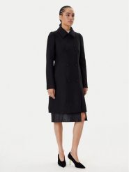 BOSS Płaszcz wełniany Cale 50550723 Czarny Relaxed Fit. Czarne płaszcze Boss, na zimę, bez wzorów, z wełny, bez kaptura. Za 1,929.00 zł.