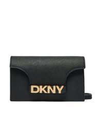 DKNY Torebka Avril R435OG58 Czarny. Czarne listonoszki DKNY, bez wzorów, ze skóry, bez dodatków. Za 419.99 zł.