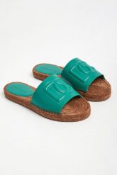 Klapki damskie z rafii DOLCE & GABBANA. Klapki Dolce & Gabbana, bez wzorów, bez obcasa, bez zapięcia. W wyprzedaży za 2,076.75 zł.