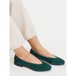 Baleriny Lasocki. Zielone baleriny Lasocki, bez wzorów, bez obcasa, bez zapięcia. Za 159.99 zł.