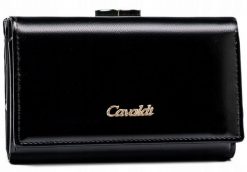 Portfel damski 4U Cavaldi czarny PX23-20-BL. Czarne portfele 4U Cavaldi, bez wzorów, ze skóry. Za 51.99 zł.