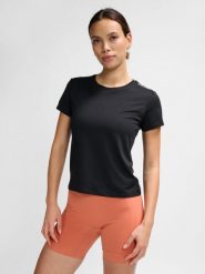 Koszulka damska Hummel MT Aura. Czarne t-shirty sportowe Hummel, m, bez wzorów, z elastanu, bez ramiączek, do piłki nożnej. Za 231.50 zł.