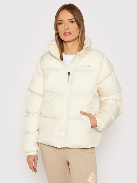 Columbia Kurtka zimowa Puffect 1864781 Écru Regular Fit. Białe kurtki Columbia, na zimę, l, bez wzorów, z syntetyku, bez kaptura. Za 649.99 zł.