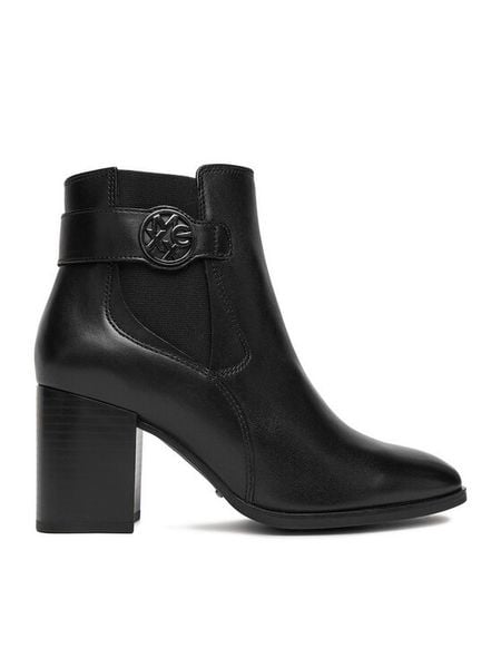 MEXX Botki CEO-MX/035C-WB Czarny. Czarne botki Mexx, bez wzorów, ze skóry, bez obcasa, na słupku, bez zapięcia. Za 349.99 zł.